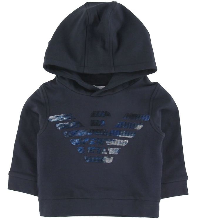 Emporio Armani Hættetrøje - Navy m. Logo