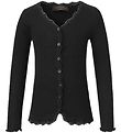Rosemunde Cardigan - Silke/Bomuld - Rib - Sort Rosemunde Cardigan - Silke/Bomuld - Rib - Sort