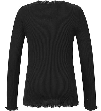 Rosemunde Cardigan - Silke/Bomuld - Rib - Sort Rosemunde Cardigan - Silke/Bomuld - Rib - Sort