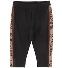Dolce & Gabbana Leggings - Ibenholt m. Logo Dolce & Gabbana Leggings - Ibenholt m. Logo