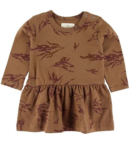 Gro Kjole - Bell - Tobacco m. Blomster Gro Kjole - Bell - Tobacco m. Blomster