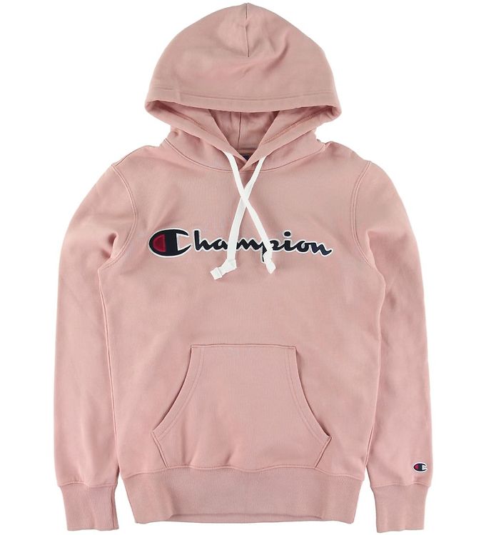 Champion Fashion Hættetrøje - Rosa m. Logo