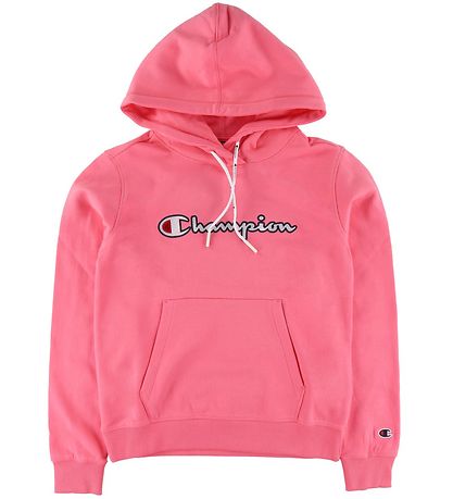Sweat à Capuche Champion Fashion - Rose av. Logo Sweat à Capuche Champion Fashion - Rose av. Logo