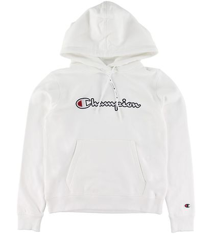Champion Fashion Hættetrøje - Hvid m. Logo