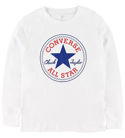 Converse Bluse - Weiß m. Logo