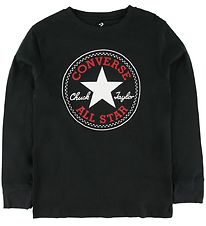 Converse Long Sleeve Top - Black w. Logo Converse Long Sleeve Top - Black w. Logo