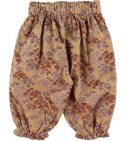 Mini A Ture Corduroy Trousers - Adjele - Sweet Curry w. Flowers Mini A Ture Corduroy Trousers - Adjele - Sweet Curry w. Flowers