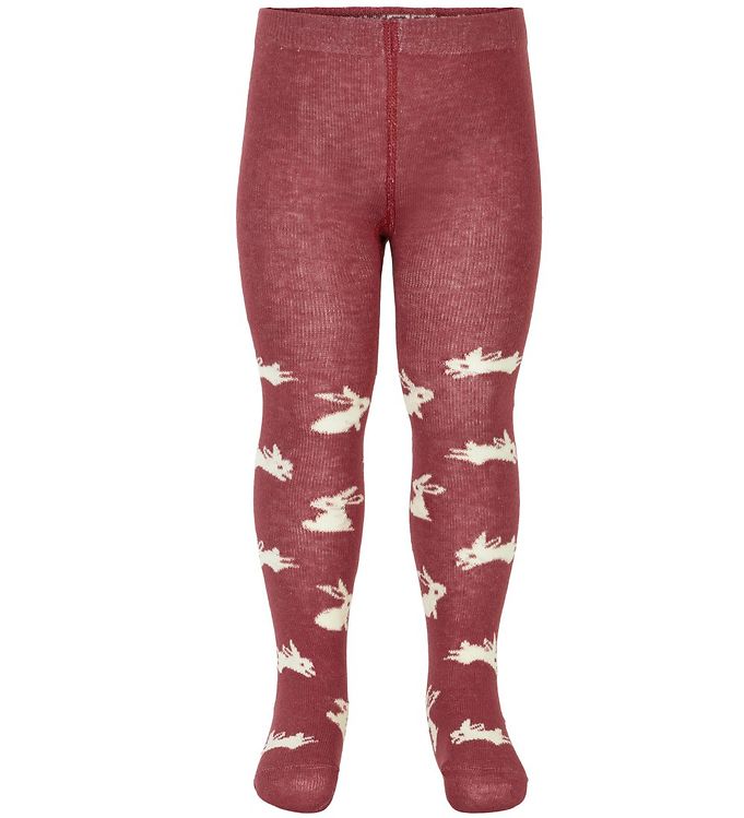 Minymo Strømpebukser - Roan Rouge m. Kaniner