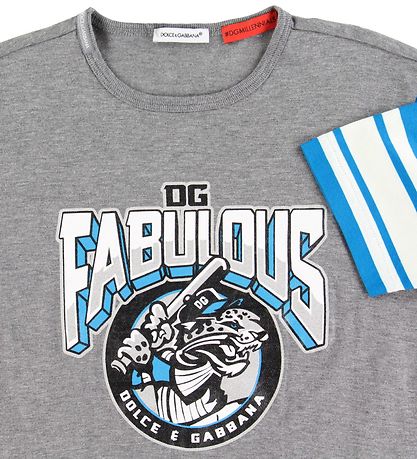 Dolce & Gabbana T-shirt - Grå m. Print Dolce & Gabbana T-shirt - Grå m. Print