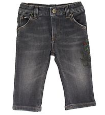 Dolce & Gabbana Jeans - Antracit m. Broderi Dolce & Gabbana Jeans - Antracit m. Broderi