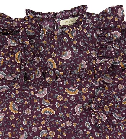 Soft Gallery Bluse - Gaxine - Lilla m. Blomster Soft Gallery Bluse - Gaxine - Lilla m. Blomster