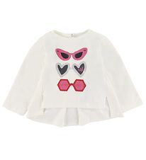 Emporio Armani Bluse - Hvid m. Print Emporio Armani Bluse - Hvid m. Print