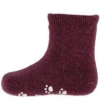 Joha Strømper - Uld - Lilla m. Anti-slip Joha Strømper - Uld - Lilla m. Anti-slip