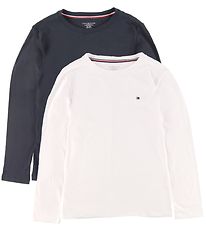 Tommy Hilfiger Bluser - 2-pak - Sort/Hvid