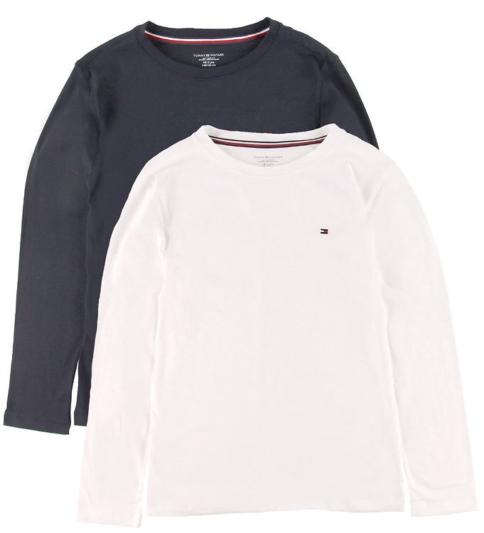 Tommy Hilfiger Bluser - 2-pak - Sort/Hvid
