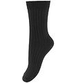 Melton Socken - Rib - Schwarz Melton Socken - Rib - Schwarz