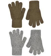 CeLaVi Handsker - Uld/Nylon - 2-pak - Military Olive/Gråmeleret CeLaVi Handsker - Uld/Nylon - 2-pak - Military Olive/Gråmeleret