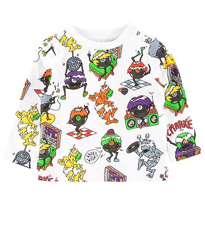 Stella McCartney Kids Bluse - Music Monsters - Hvid Stella McCartney Kids Bluse - Music Monsters - Hvid