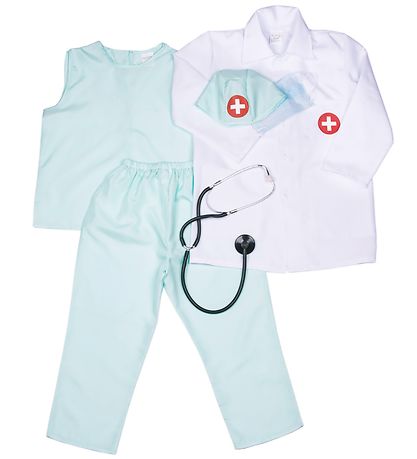 Den Goda Fen Costume - Doctors Set - White/Mint