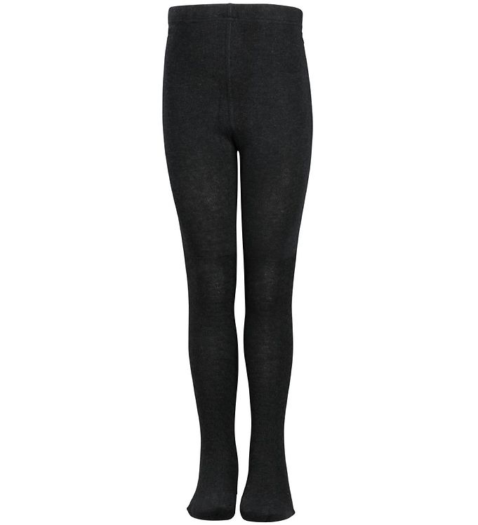 Melton Strømpebukser Sort i Bambusviskose - Str.        18-24m 86/92cm