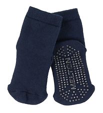 Melton Strømper - Let's Go - Navy m. Antiskrid Melton Strømper - Let's Go - Navy m. Antiskrid