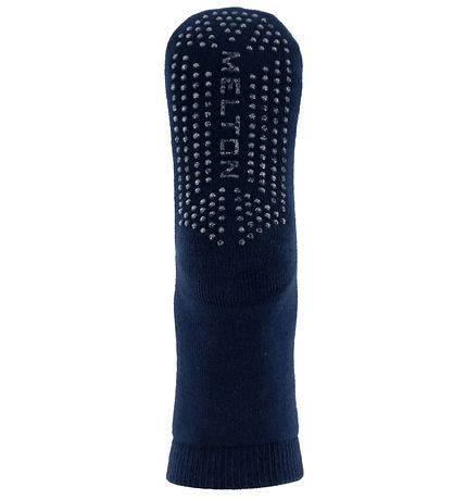 Melton Strømper - Let's Go - Navy m. Antiskrid