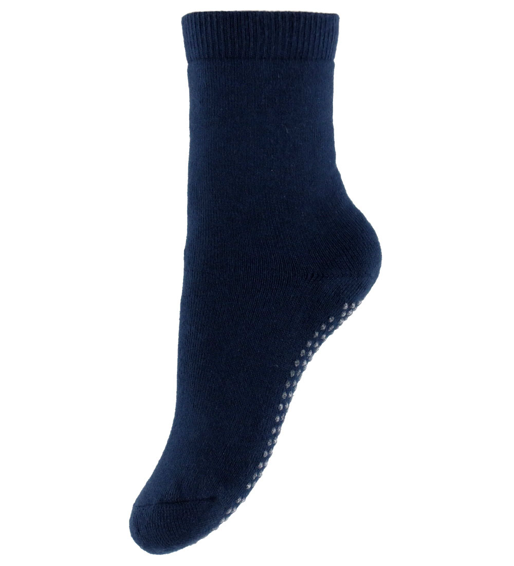Melton Socken - Let's Go - Navy m. Antirutsch - Melton - 17/19 - Socken