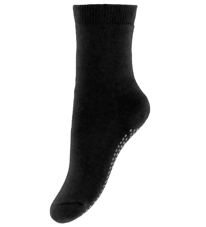 Melton Strømper - Let's Go - Sort m. Antiskrid