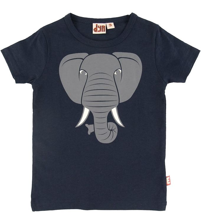 DYR-Cph T-shirt - Dyrprimate - Navy m. Elefant