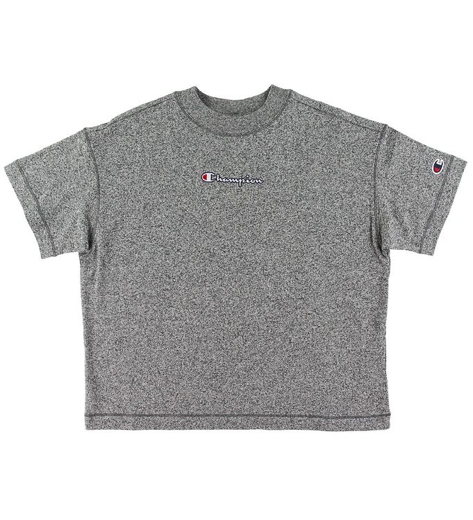 Champion Fashion T-Shirt - Gråmeleret m. Logo