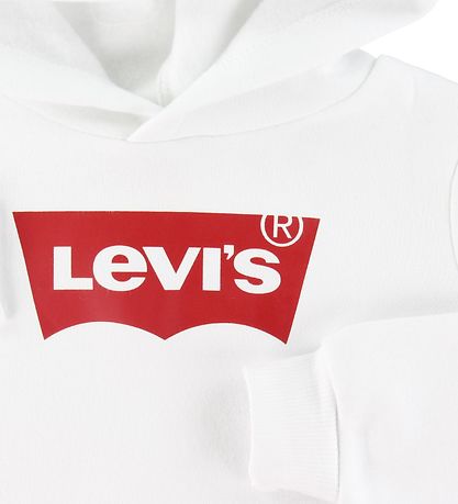 Levis Hættetrøje - Batwing - Hvid m. Logo Levis Hættetrøje - Batwing - Hvid m. Logo