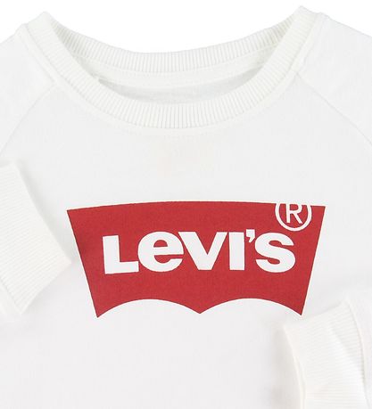 Levis Sweatshirt - Batwing - Hvid m. Logo Levis Sweatshirt - Batwing - Hvid m. Logo