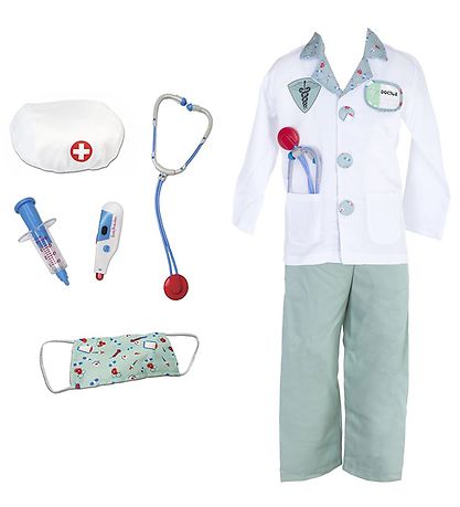 Great Pretenders Maskeraddräkt - Doktor - Grön/Vit Great Pretenders Maskeraddräkt - Doktor - Grön/Vit