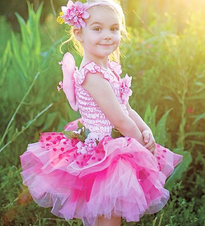 Great Pretenders Udklædning - Fe - Blooms Deluxe - Mørk Rosa Great Pretenders Udklædning - Fe - Blooms Deluxe - Mørk Rosa