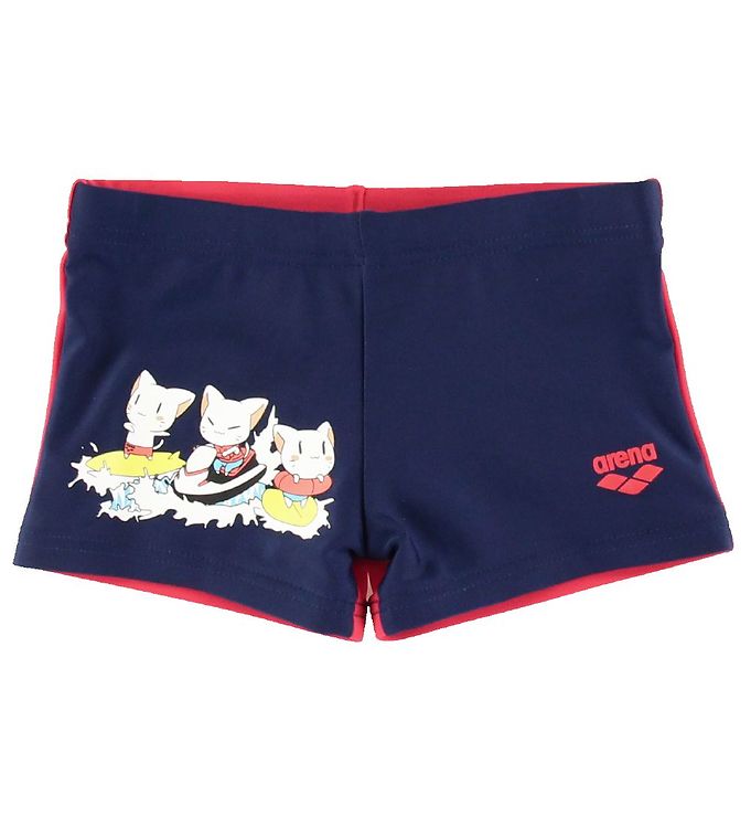 Arena Badebukser - Friends - Navy/Cherry Red