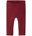 Name It Leggings - Rib - NbfRosally - Red Dahlia