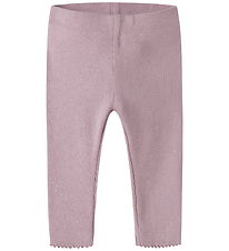 Name It Leggings - Rib - Mauve Shadows