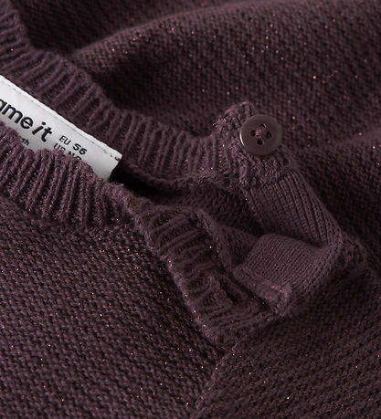 Name It Kjole - Strik - Catawba Grape/Tone In Tone Lurex