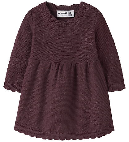 Name It Kjole - Strik - Catawba Grape/Tone In Tone Lurex