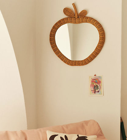 Ferm Living Spejl m. Flettet Ramme - Apple - Natural