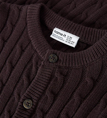 Name It Cardigan - Strik - NmmRaffat - Chocolate Plum