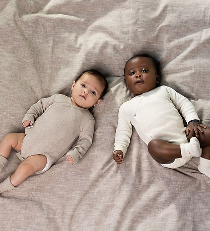 Noppies Slå-om Body l/æ - Rib - Nino - Taupe Melange
