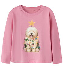 Name It Bluse - NmfVosmas - Wild Rose/Xmas Dog