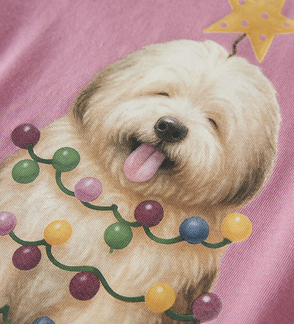 Name It Bluse - NmfVosmas - Wild Rose/Xmas Dog