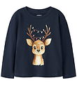 Name It Bluse - NmfVosmas - Navy Blazer/Reindeer Lights