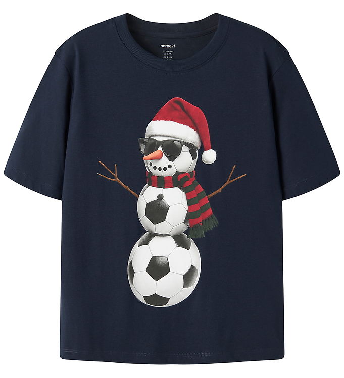 Name It T-shirt - NkmVosmas - Navy Blazer/Snowman
