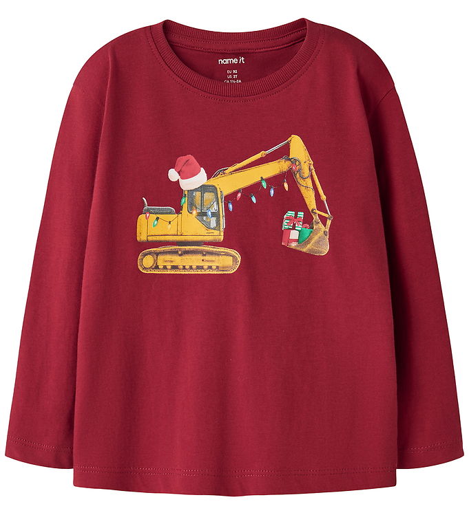 Name It Bluse - NmmVosmas - Red Dahlia/Excavator