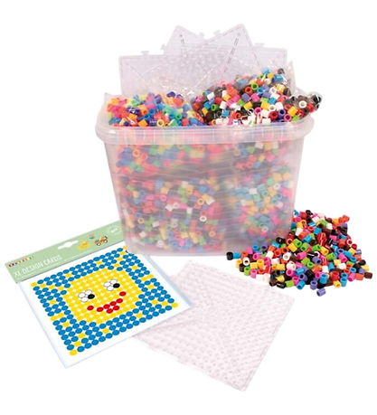 Playbox Perlesæt m. Mønstre og plader - Xl Perler - 1000 Stk