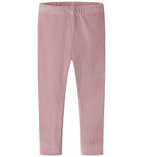 Name It Leggings - Fløjlsvelour - NmfVeloa - Mauve Shadows