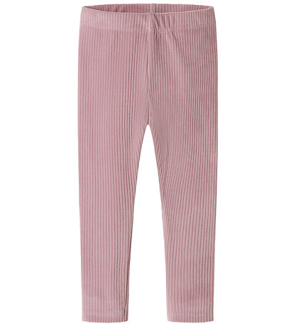 Name It Leggings - Fløjlsvelour - NmfVeloa - Mauve Shadows